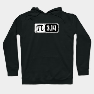 Happy Pi Day No. 2: On March 14th. Sticker design with white lettering with black fill Hoodie